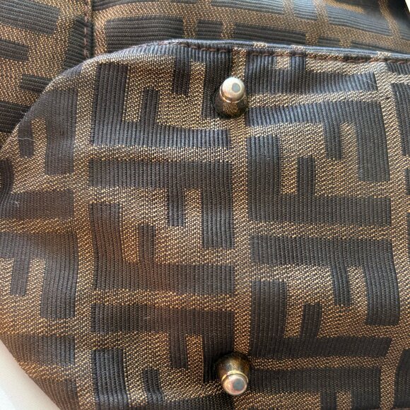 Vintage Fendi Zucca Canvas Twin Tote in Small - Picture 5 of 14